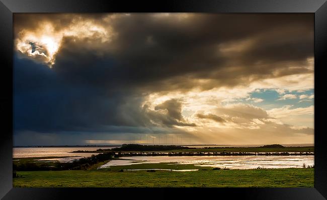 January storm over the Solway Framed Print by Hugh McKean