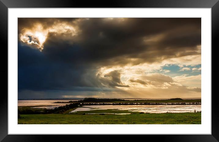January storm over the Solway Framed Mounted Print by Hugh McKean