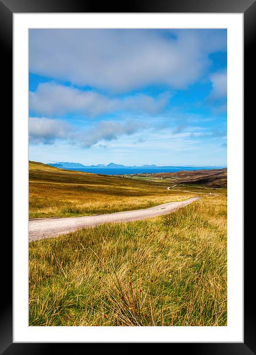 Single track road to Kilmory Framed Mounted Print by Hugh McKean