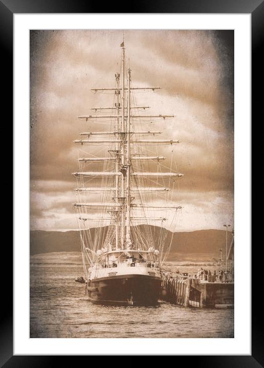 Photo art, SV Tenacious, Docked, North pier, Oban  Framed Mounted Print by Hugh McKean