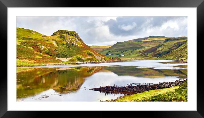 Landscape, Loch Beag, Amar River valley, Isle of S Framed Mounted Print by Hugh McKean