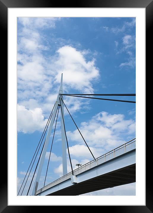 Bridge, Suspension, Footbridge, Dumfries Framed Mounted Print by Hugh McKean
