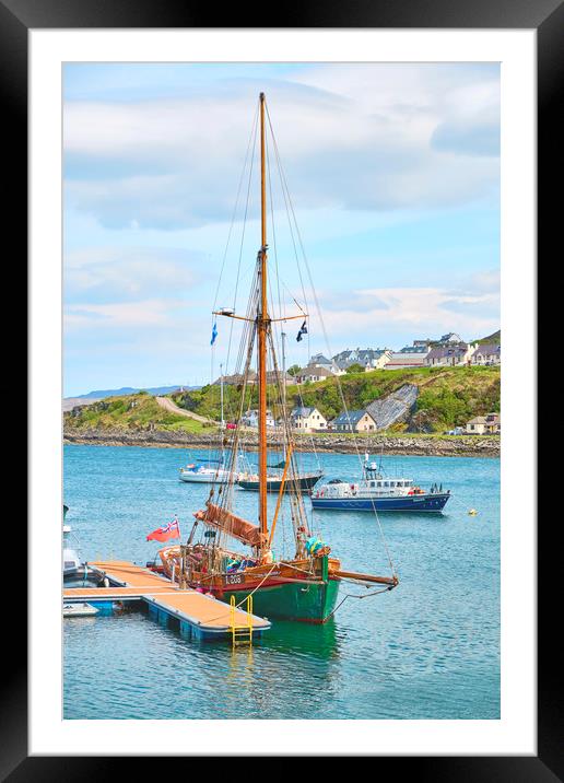 Sailind ship EDA FRANDSEN, Mallaig Framed Mounted Print by Hugh McKean