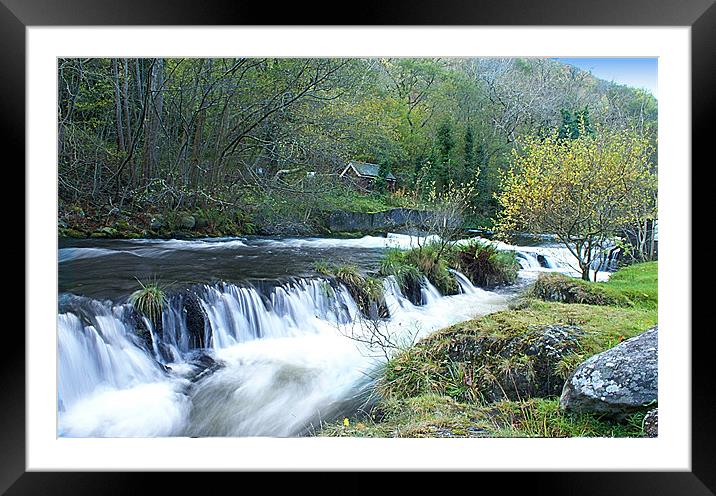 White water Framed Mounted Print by David (Dai) Meacham