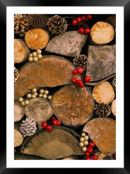 Background for Christmas Menus, cards et Framed Mounted Print by David (Dai) Meacham
