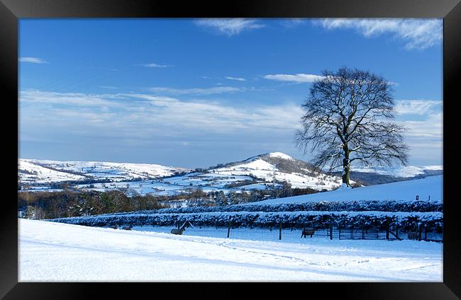 Snow on The Altt Framed Print by David (Dai) Meacham