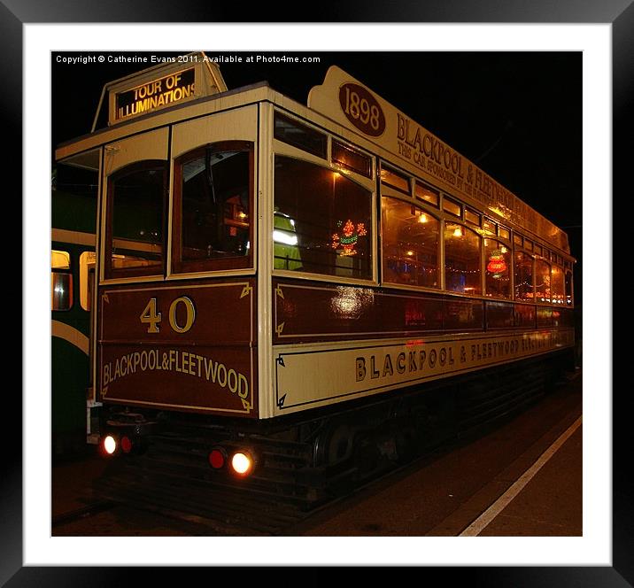 Blackpool Tram Framed Mounted Print by Catherine Fowler