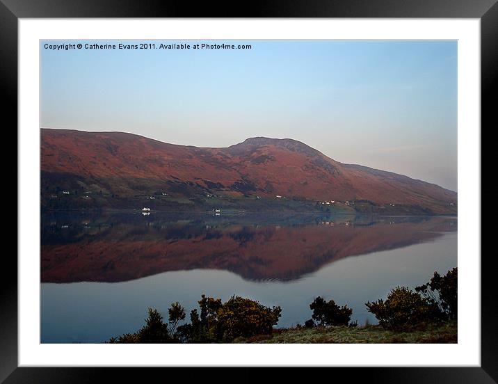 Reflections on Loch Broom Framed Mounted Print by Catherine Fowler