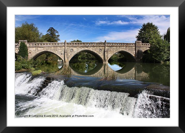 Bathampton Weir and Toll Bridge Framed Mounted Print by Catherine Fowler