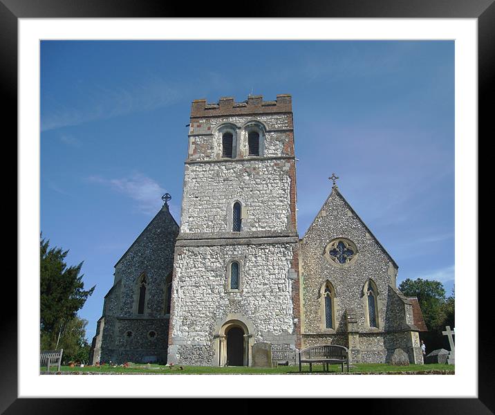 Bisham Church on the River Thames Framed Mounted Print by Catherine Fowler