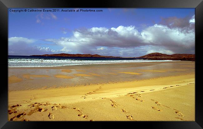 Footprints at Horgabost #2 Framed Print by Catherine Fowler