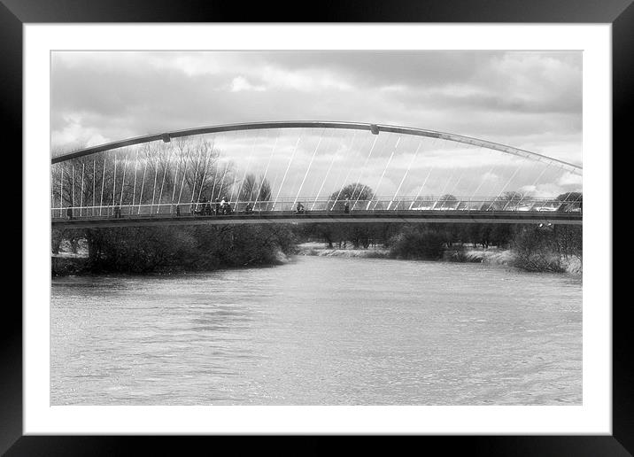 York Millenium Bridge Framed Mounted Print by Catherine Fowler