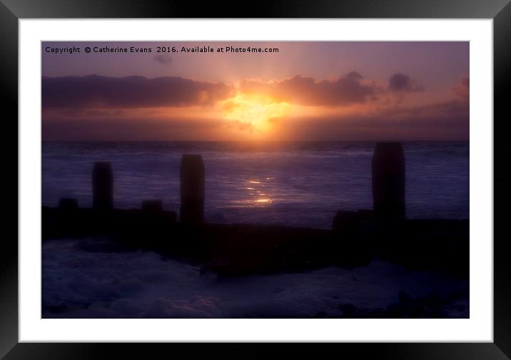 Sunrise at Overstrand Framed Mounted Print by Catherine Fowler
