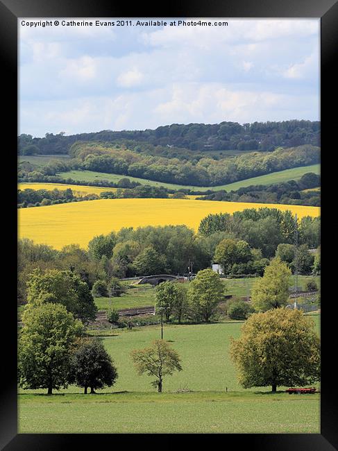 View across the Chilterns Framed Print by Catherine Fowler