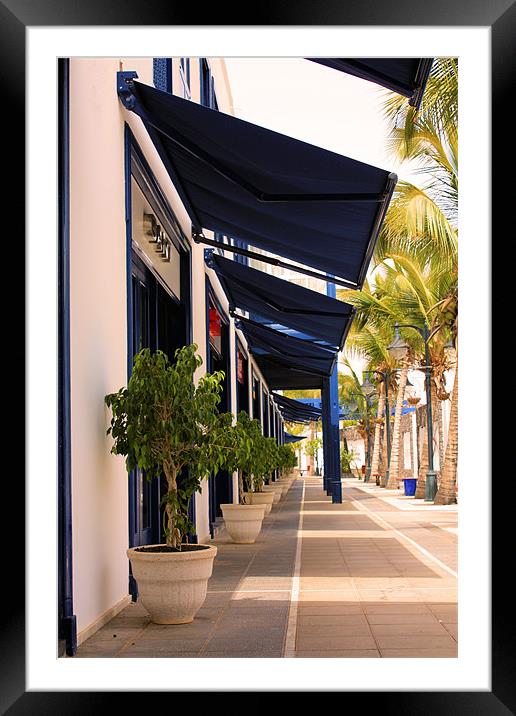 Puerto Calero Boulevard Framed Mounted Print by Catherine Fowler