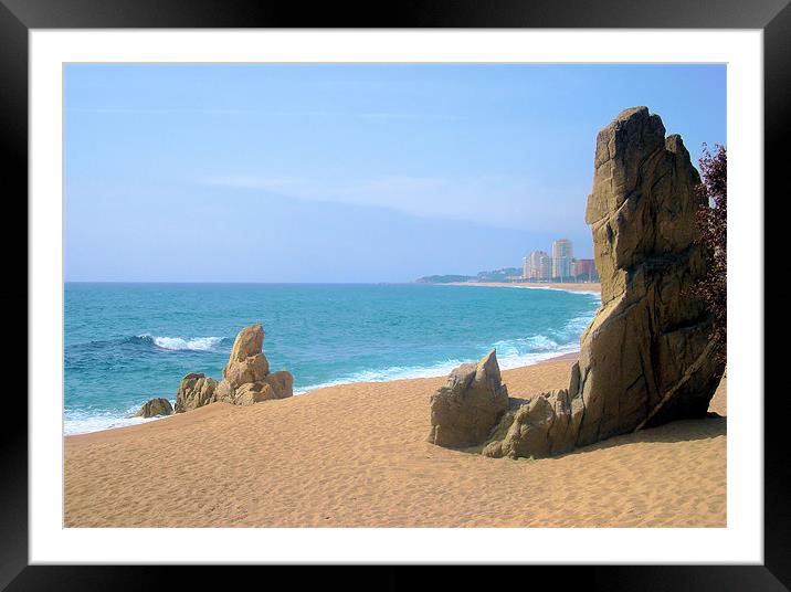 Platja d'Aro Framed Mounted Print by Catherine Fowler
