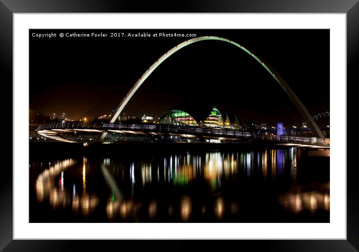 Gateshead Millennium Bridge Framed Mounted Print by Catherine Fowler