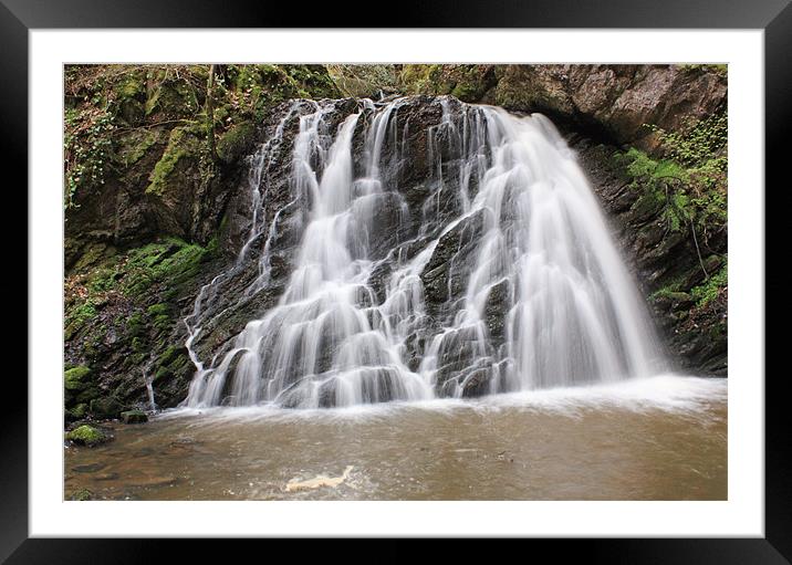 Lower twin waterfall, Fairy Glen Framed Mounted Print by Catherine Fowler