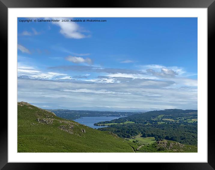 Windermere from Loughrigg Framed Mounted Print by Catherine Fowler
