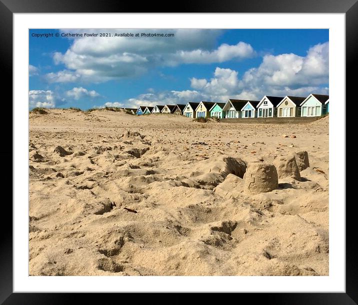 Sandcastles and Beach Huts Framed Mounted Print by Catherine Fowler