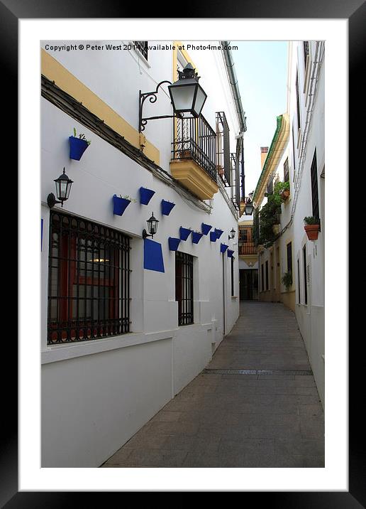  Cordoba Street Framed Mounted Print by Peter West