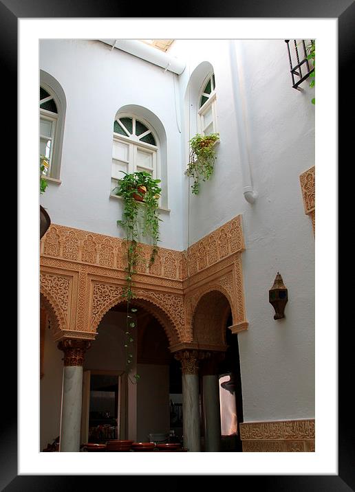  Cordoba courtyard Framed Mounted Print by Peter West