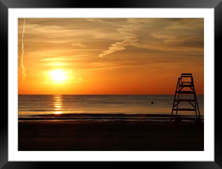  Beach sunrise Framed Mounted Print by Peter West