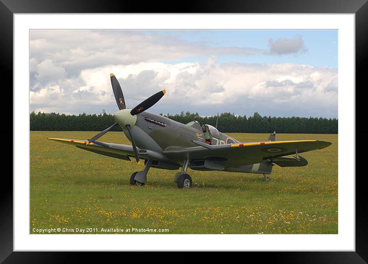 Spitfire Mk IXB Framed Mounted Print by Chris Day