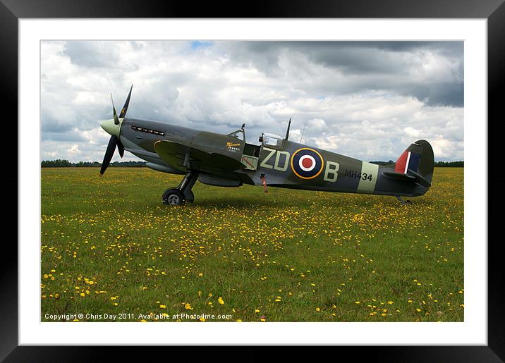Spitfire Mk IXB Framed Mounted Print by Chris Day