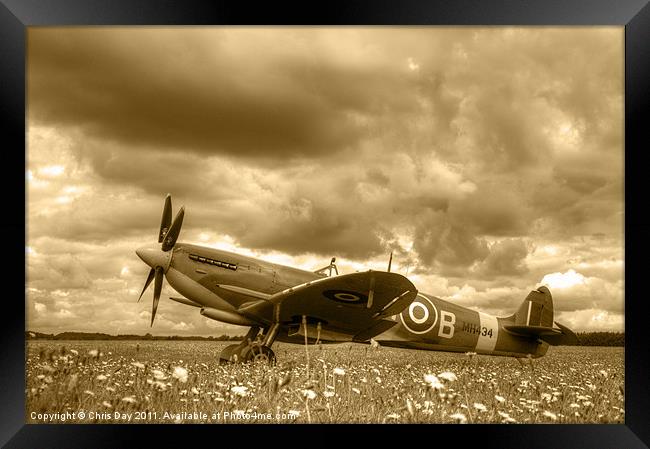 Spitfire Mk IXB Framed Print by Chris Day