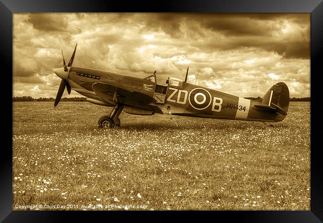 Spitfire Mk IXB Framed Print by Chris Day