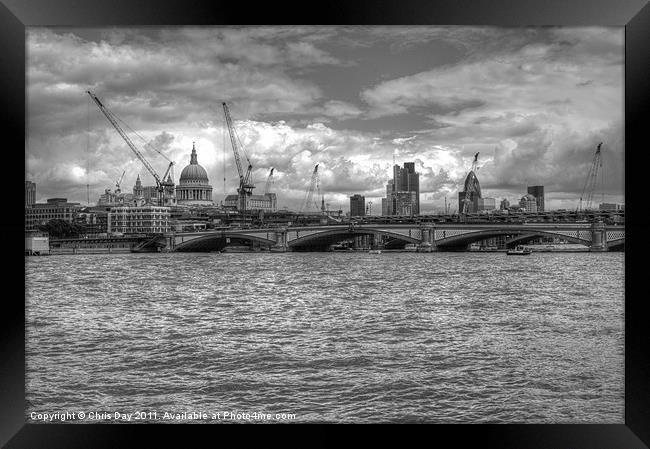 City of London skyline Framed Print by Chris Day