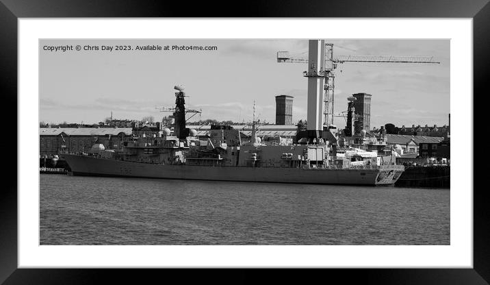 HMS Somerset Framed Mounted Print by Chris Day
