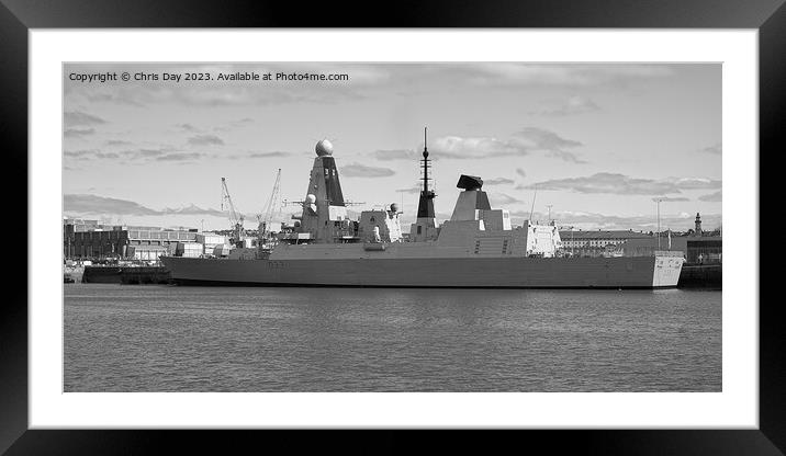 HMS Dauntless Framed Mounted Print by Chris Day