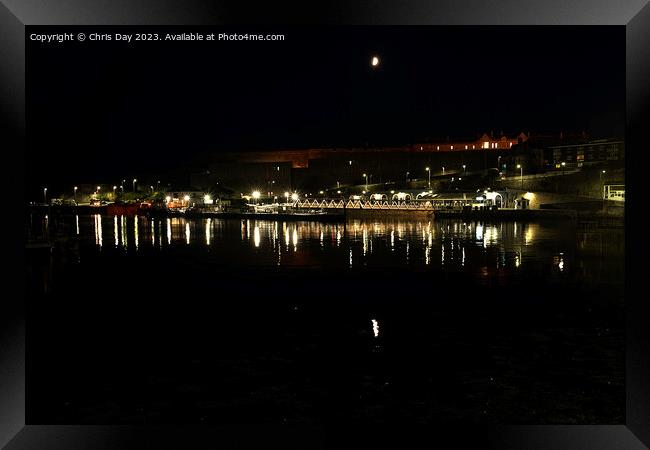 The Moon over the Royal Citadel Framed Print by Chris Day