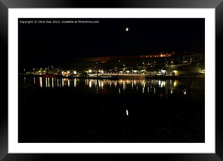The Moon over the Royal Citadel Framed Mounted Print by Chris Day