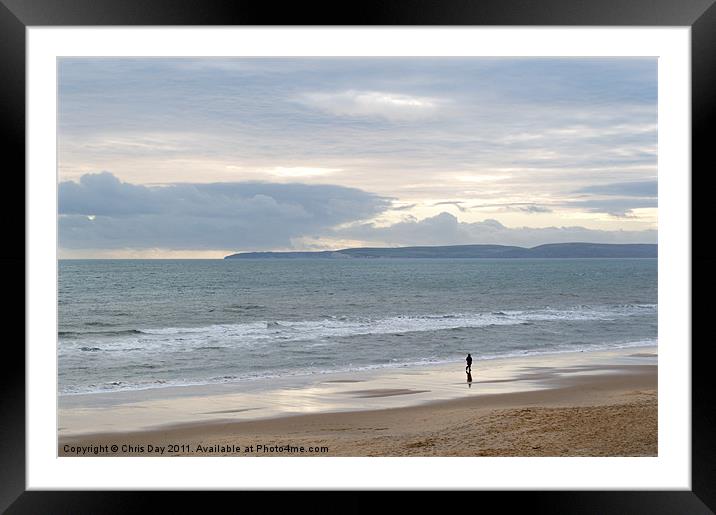 Southbourne Beach Framed Mounted Print by Chris Day