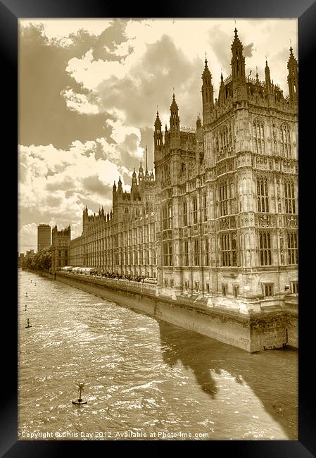 Palace of Westminster Framed Print by Chris Day