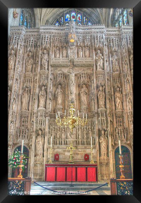 Winchester Cathedral High Altar Framed Print by Chris Day