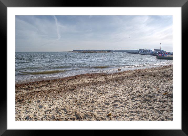 Entrance to Christchurch Harbour Framed Mounted Print by Chris Day