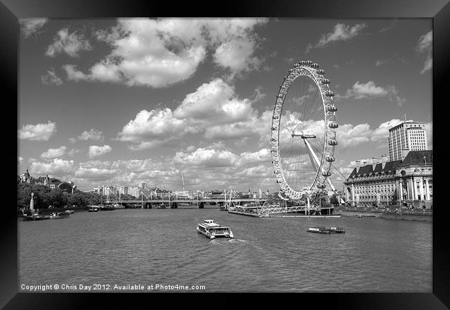 The London Eye Framed Print by Chris Day