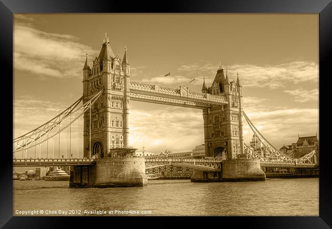 Tower Bridge Framed Print by Chris Day