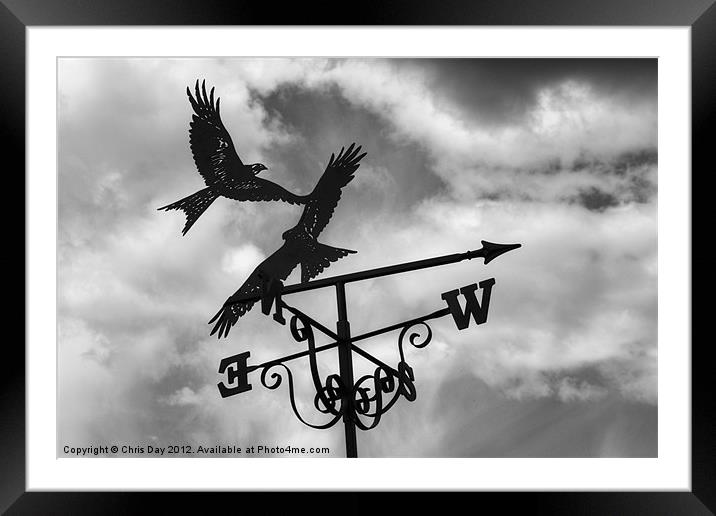 Weather Vane Framed Mounted Print by Chris Day