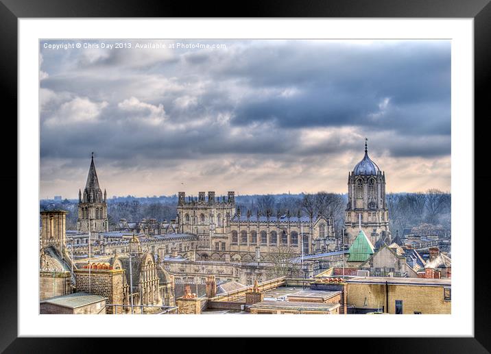 Christ Church Oxford Framed Mounted Print by Chris Day
