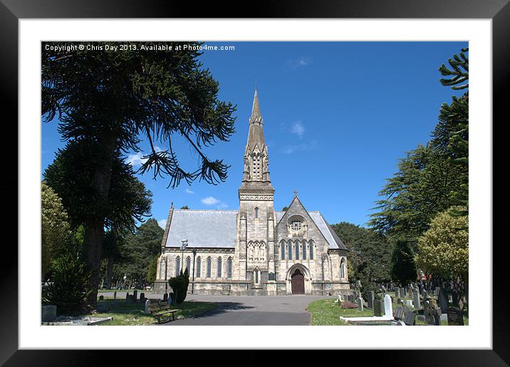 Wimborne Road Cemetery Framed Mounted Print by Chris Day