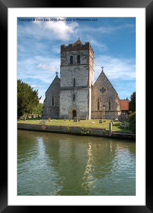 Bisham Church Framed Mounted Print by Chris Day