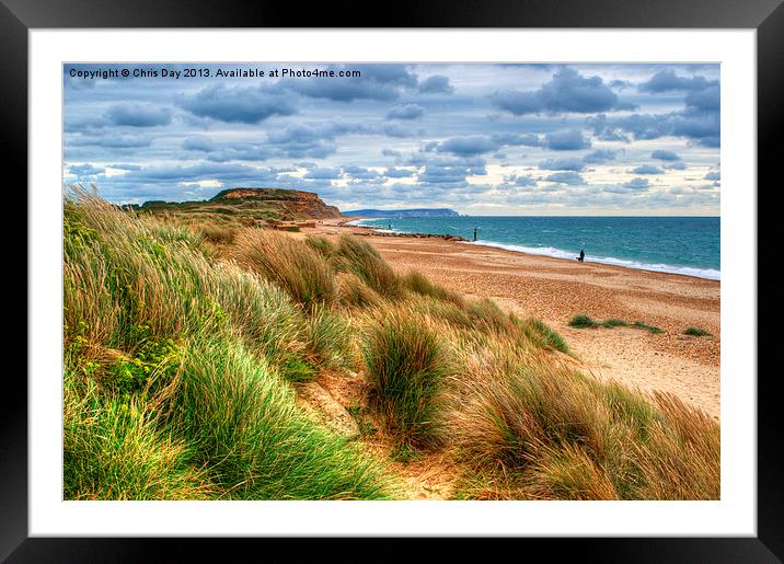 Hengistbury Head Framed Mounted Print by Chris Day