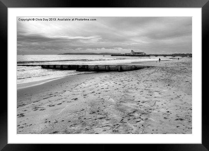 Bournemouth Beach Framed Mounted Print by Chris Day