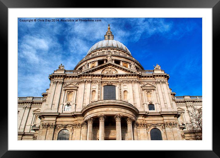 St Pauls Cathedral Framed Mounted Print by Chris Day