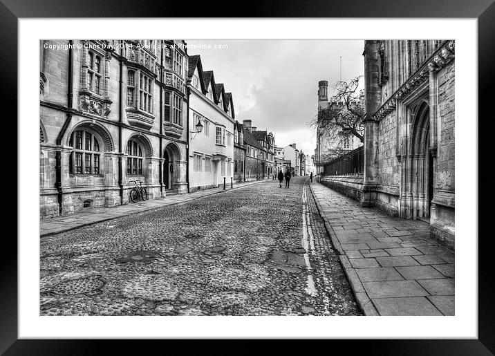 Merton Street Oxford Framed Mounted Print by Chris Day